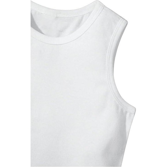 SHEIN Kids 3 Pack Tank Tops White Black Stripe Sleeveless Tops Size M - Picture 2 of 9